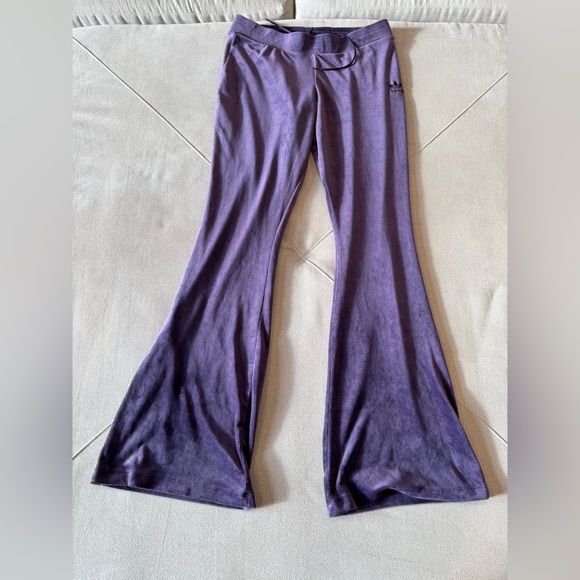 ADIDAS Women's Purple Velour Tracksuit Set - Picture 5 of 8